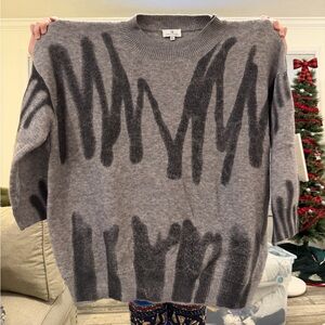 Dressed in LALA Gray and Black Sweater